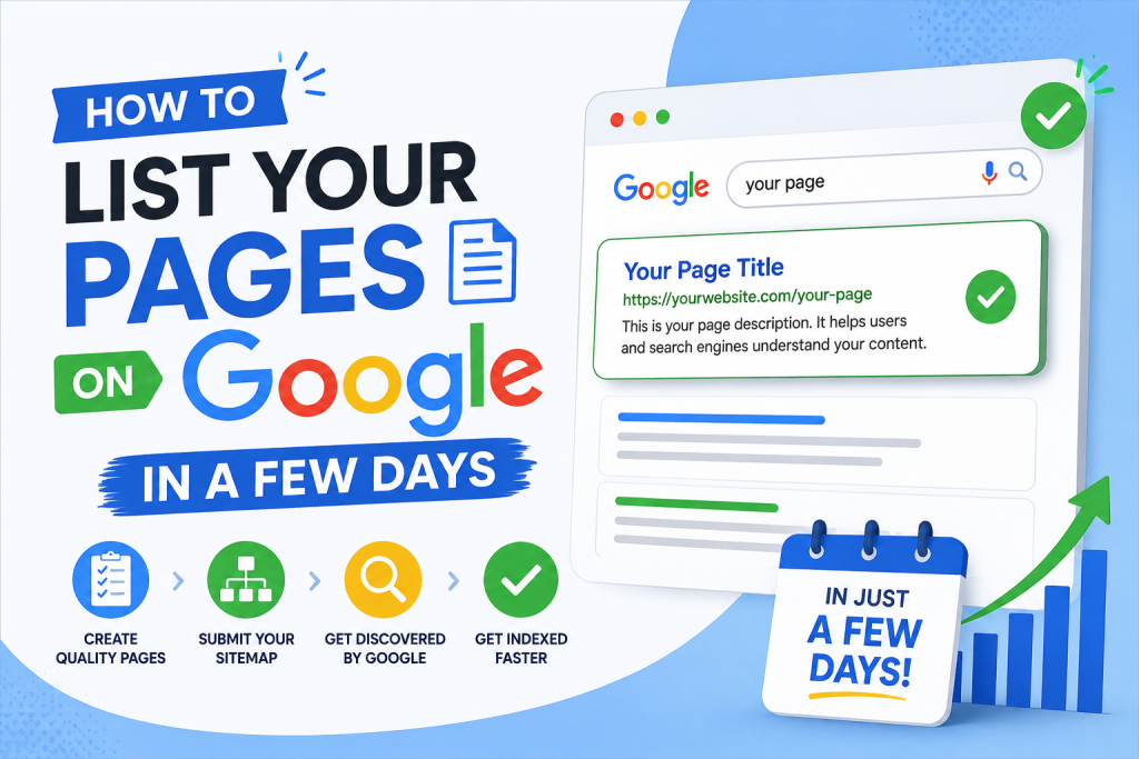 How to List Your Pages on Google in a Few Days
